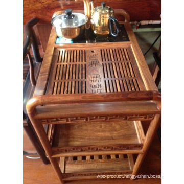 Service Kosso Solid Wood Trolley with Chinese Tea